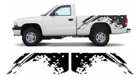 Par Adesivos Lateral Caçamba Compatível Dodge Dakota Cmba208