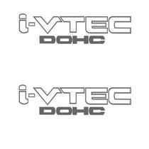 Par Adesivos Lateral Civic I-Vtec Dohc - Prata