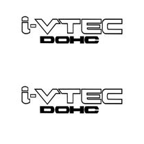 Par Adesivos Lateral Civic I-Vtec Dohc - Preto