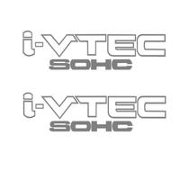 Par Adesivos Lateral Civic I-Vtec Sohc - Prata