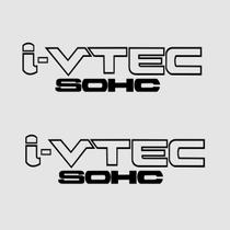 Par Adesivos Lateral Civic I-Vtec Sohc - Preto