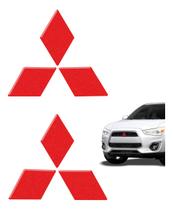 Par Adesivos Mitsubishi Asx 2012 Emblema Vermelho Genérico Par Adesivos Mitsubishi Asx 2012 Emblema Vermelho Genérico