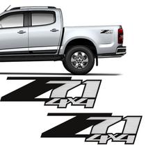 Par Adesivos Z71 4x4 S10 Silverado D20 Emblema Lateral Preto Par Adesivos Z71 4x4 S10 Silverado D20 Emblema Lateral Preto