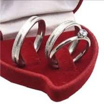 Par Aliança Namoro Compromisso Aço Inox Diamantada Prata