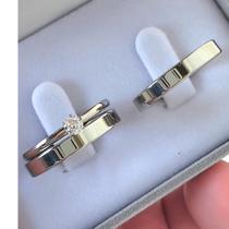 Par Aliança Namoro Reta 4mm Fina Prata Aço Inox