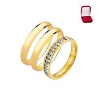 Par Aliança Ouro 3mm Anatômica + Caixinha - Anel Aparador Mil Pedras Casamento Par Aliança Ouro 3mm Anatômica + Caixinha - Anel Aparador Mil Pedras Casamento