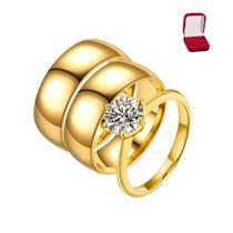 Par Aliança Ouro 8mm Anatômica + Caixinha - Anel Solitário Casamento Par Aliança Ouro 8mm Anatômica + Caixinha - Anel Solitário Casamento