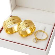 Par Alianças Casamento Banhada Ouro 18k Tradicional Noivado Anel Anatômicos Resistentes Par Alianças Casamento Banhada Ouro 18k Tradicional Noivado Anel Anatômicos Resistentes