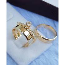 Par Alianças Casamento Originais Chanfrada 6MM + Forro de Aço