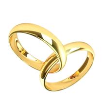 Par Alianças Casamento Ouro 18k 2mm Noivado Compromisso Tradicional Tungstenio +Porta Joias