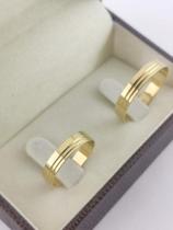 Par alianças de ouro 18k 4mm 4 gramas Casamento Noivado