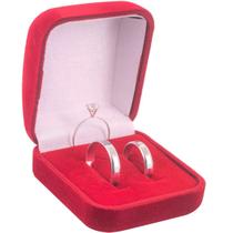 Par Alianças De Prata 950 Legitima Chanfrada + Solitário