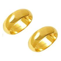 Par Alianças Noivado/casamento Ouro 18 K / 7 Mm 13 Gramas