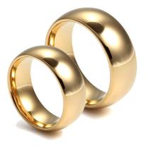 Par Alianças Tungstênio 8mm banhada a ouro 18k