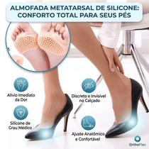 Par Almofada Silicone Gel Para Antepé Alívio De Dor Queimação Pés Salto Alto Par Almofada Silicone Gel Para Antepé Alívio De Dor Queimação Pés Salto Alto