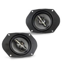 Par Alto Falante Automotivo Quadriaxial 5x7 Polegadas 140W 4R Leson Cinza Instalação Simples Material Resistente