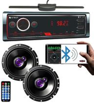 Par Alto Falante Pioneer 6 + Radio Bluetooth Etech + Antena