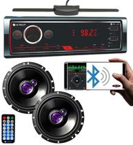 Par Alto Falante Pioneer 6 + Radio Bluetooth Etech