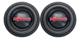 Par alto falantes spyder subwoofer 8 pol nitro 350w rms 4 ohms preto