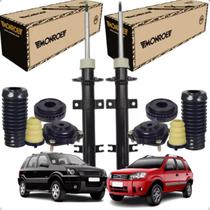 Par Amortecedor Com Kit Batente Coifa e Coxim Dianteiro Ecosport 4x2