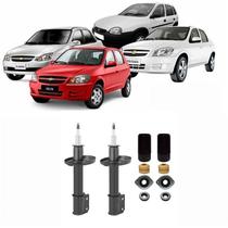 Par Amortecedor e kit Batente Corsa Classic Wind Celta Prisma Dianteiro