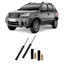 Par Amortecedor + Kit Batente Ford Ecosport 4x4 (4WD) Traseiro 2003 a 2012