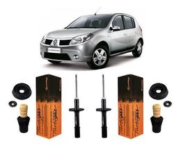 Par Amortecedor Kit Coxim Dianteiro Sandero 2011 2012 2013