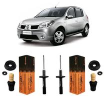 Par Amortecedor Kit Coxim Dianteiro Sandero 2011 2012 2013