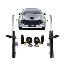 Par Amortecedor Monroe + 2 Kit Batente Peugeot 207 2008 A 2014 Dianteiro Par Amortecedor Monroe + 2 Kit Batente Peugeot 207 2008 A 2014 Dianteiro