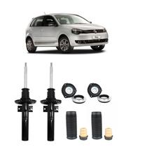 Par Amortecedor + Par de Kit Batente Polo BlueMotion Dianteiro 2009 Até 2014 1,6,8v,Hatch