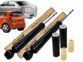 Par amortecedor traseiro cobalt sonic + batente e coifa