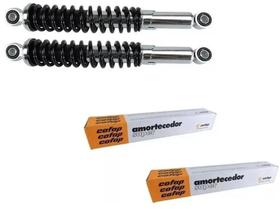 Par Amortecedor Traseiro Honda Titan Fan Cg 150 Ks Es Esd Ex Mix Flex Com Regulagem Cofap