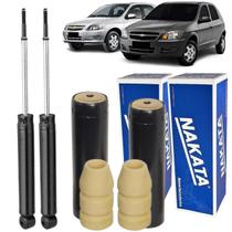 Par Amortecedor Traseiro Nakata + Kits Celta Corsa Prisma