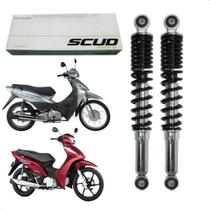 Par Amortecedor Traseiro Scud Biz 100 Biz 125 Até 2010 Pop