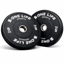 Par Anilha Olímpica Bumper One Life Sports 5kg Fitness Par Anilha Olímpica Bumper One Life Sports 5kg Fitness