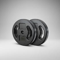 Par Anilhas 5kg Cada (total 10kg) Furo 28mm Halter Barra