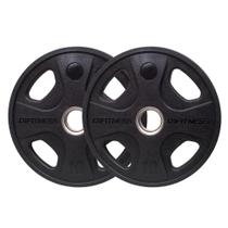 Par Anilhas Elite Emborrachada 4 Grips 10kg Par Anilhas Elite Emborrachada 4 Grips 10kg