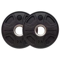 Par Anilhas Elite Emborrachada 4 Grips 2,5kg Par Anilhas Elite Emborrachada 4 Grips 2,5kg