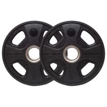 Par Anilhas Elite Emborrachada 4 Grips 5kg Par Anilhas Elite Emborrachada 4 Grips 5kg