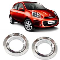 Par Aplique Aro Cromado para Moldura Auxiliar Farol de Milha March 2011 2012 2013 2014 Par Aplique Aro Cromado para Moldura Auxiliar Farol de Milha March 2011 2012 2013 2014