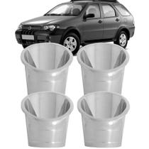 Par Aplique Aro Cromado para Moldura Auxiliar Farol de Milha Palio Adventure Locker G4 Strada Advent