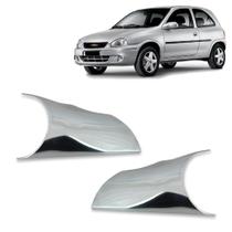 Par Aplique Cromado Base do Retrovisor Corsa Hatch Sedan G1 1994 1995 1996 1997 1998 1999 2000 2001