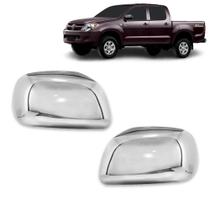 Par Aplique Cromado Capa Retrovisor Hilux Sr Srv Sw4 Pickup Suv 2005 2006 2007 2008 2009 2010 2011