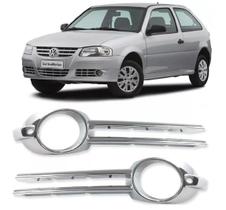 Par Aplique Cromado Farol Milha Gol/Saveiro/Parati G4 Par Aplique Cromado Farol Milha Gol/Saveiro/Parati G4