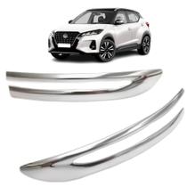 Par Aplique Cromado Moldura para Pisca do Retrovisor Kicks 2017 2018 2019 2020 2021 2022 2023 2024