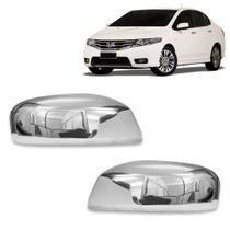 Par Aplique Cromado para Capa Retrovisor City 2010 2011 2012 2013 2014 Sem Pisca Par Aplique Cromado para Capa Retrovisor City 2010 2011 2012 2013 2014 Sem Pisca