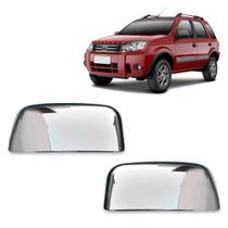 Par Aplique Cromado para Capa Retrovisor Ecosport 2003 a 2012 Ranger 2005 a 2009 Par Aplique Cromado para Capa Retrovisor Ecosport 2003 a 2012 Ranger 2005 a 2009