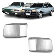 Par Aplique Cromado para Capa Retrovisor Gol Parati Saveiro G1 1988 1989 1990 1991 1992 1993 1994