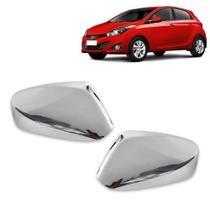 Par Aplique Cromado para Capa Retrovisor HB20 2013 2014 2015 2016 2017 2018 HB20S 2014 2015 S/ Pisca