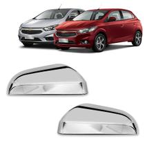 Par Aplique Cromado para Capa Retrovisor Onix Prisma 2013 a 2019 Prisma Onix Joy 2020